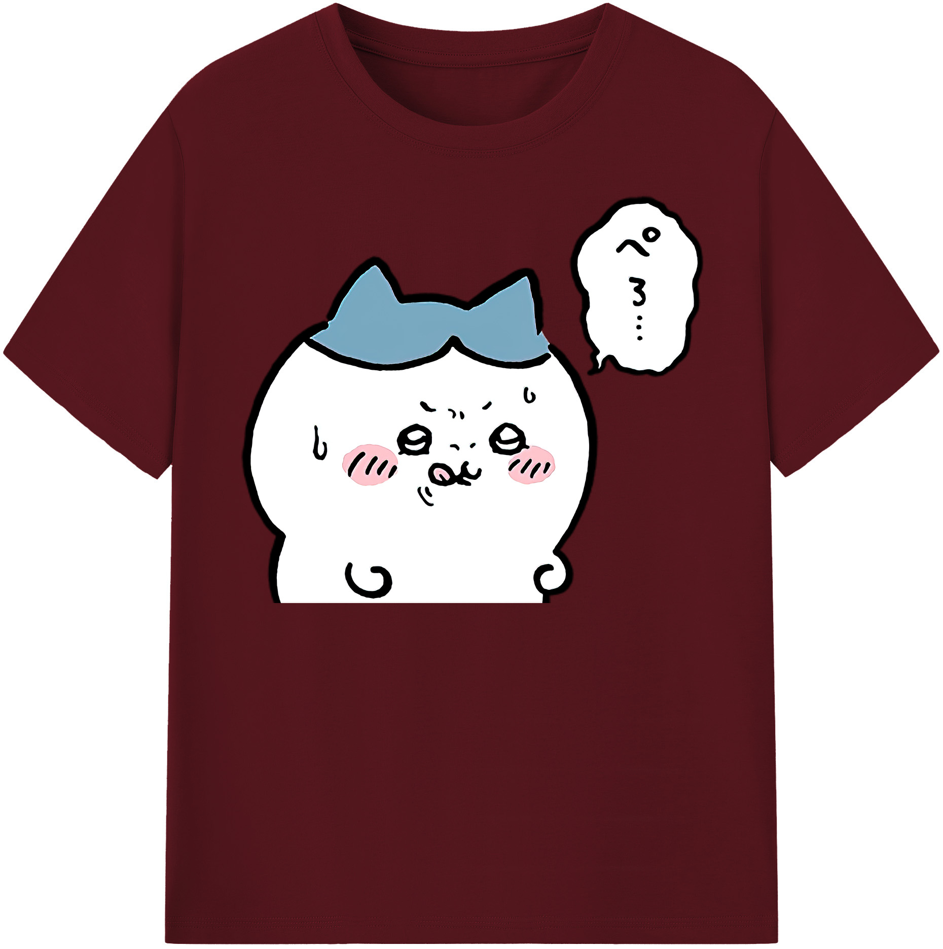 （画像用） ちいかわ ハチワレ Chii-kawa hachiware 綿100％半袖Tシャツ（フロントプリント）